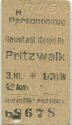Neustadt (Dosse) Pritzwalk - Fahrkarte