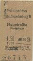 Neubrandenburg Neustrelitz Reichsb - Fahrkarte