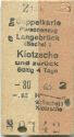 Doppelkarte - Personenzug - Langebrück (Sachsen) Klotzsche und zurück - Fahrkarte