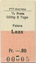 Ptt-Betriebe - Falera Laax - Fahrkarte