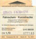 BVG - Fahrschein - Kurzstrecke