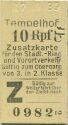 Fahrkarte - Tempelhof - Zusatzkarte für den Stadt- Ring- und Vorortverkehr