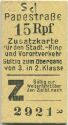 Fahrkarte - Papestrasse - Zusatzkarte für den Stadt- Ring- und Vorortverkehr