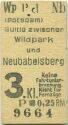 Fahrkarte - (Potsdam) Gültig zwischen Wildpark und Neubabelsberg