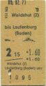 Waldshut bis Laufenburg (Baden) - Fahrkarte