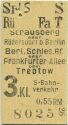 Fahrkarte - Strausberg oder Rüdersdorf bei Berlin