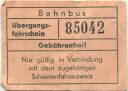 Bahnbus - Übergangsfahrschein - Gebührenfrei