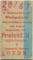 Fahrkarte - Berlin - S-Bahnverkehr Wochenkarte - Gültig von Sonntag bis Sonnabend