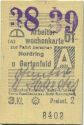 Arbeiterwochenkarte zur Fahrt zwischen Nordring und Gartenfeld - Fahrkarte