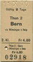 Thun 2 Bern via Münsingen oder Belp - Fahrkarte