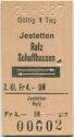 Jestetten Rafz Schaffhausen und zurück - Fahrkarte