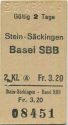 Stein-Säckingen Basel - Fahrkarte
