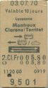 Lausanne Montreux Clarens Territet per Bahn oder Bahn und Schiff und zurück - Fahrkarte