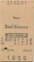 Bern Biel Bienne und zurück - Fahrkarte