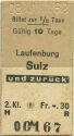 Laufenburg Sulz und zurück - Fahrkarte