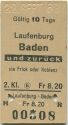 Laufenburg Baden und zurück via Frick oder Koblenz - Fahrkarte