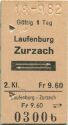 Laufenburg Zurzach und zurück - Fahrkarte