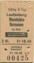 Laufenburg Rheinfelden Hornussen via Stein und zurück - Fahrkarte