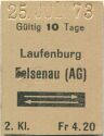 Laufenburg Felsenau (AG) und zurück - Fahrkarte
