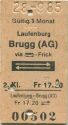 Laufenburg Brugg (AG) via Postauto bis Frick und zurück - Fahrkarte