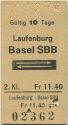 Laufenburg Basel SBB und zurück - Fahrkarte