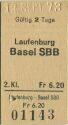 Laufenburg Basel SBB - Fahrkarte