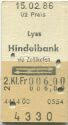 Lyss Hindelbank via Zollikofen und zurück - Fahrkarte