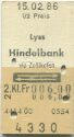 Lyss Hindelbank via Zollikofen und zurück - Fahrkarte