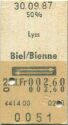 Lyss Biel / Bienne und zurück - Fahrkarte