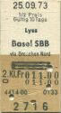 Lyss Basel SBB via Grenchen Nord und zurück - Fahrkarte