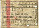 Schöneiche Kalkberge - Schöneicher und Kalkberger Strassenbahn - Rückfahrschein