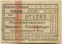 Schöneiche Kalkberge - Schöneicher und Kalkberger Strassenbahn - Rückfahrschein