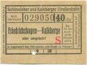 Schöneiche Kalkberge - Schöneicher und Kalkberger Strassenbahn - Fahrschein