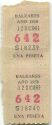 Baleares ano 1958 - Una Peseta - Fahrschein 