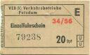 VEB (K) Verkehrsbetriebe Potsdam - Einzelfahrschein