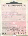 Berlin - TBU-Fahrschein - Ermäßigungstarif - Fahrschein 1998