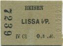Polen - Reisen - Lissa i. P. - Fahrkarte