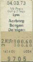 Lyss Aarberg Bargen Dotzigen - Fahrkarte