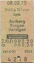 Lyss Aarberg Bargen Dotzigen - Fahrkarte