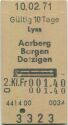 Lyss Aarberg Bargen Dotzigen - Fahrkarte