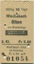 Fahrkarte - Wiedlisbach Olten via Niederbipp