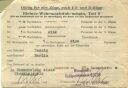 Kleiner Wehrmachtfahrschein Teil 2 1940 - Danzig Berlin - Arbeitsurlaubsreise