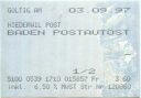 Postauto - Niederwil Post Baden Postautostation - Fahrkarte