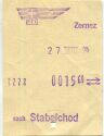 PTT - Zernez nach Stabelchod - Fahrschein 1994