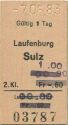 Laufenburg Sulz einfach - Fahrkarte 1983
