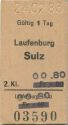Laufenburg Sulz einfach - Fahrkarte 1983