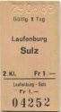 Laufenburg Sulz einfach - Fahrkarte 1983