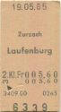Zurzach Laufenburg einfach - Fahrkarte 1985