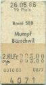 Basel SBB Mumpf Brschwil einfach - 1/2 Preis - Fahrkarte