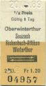Oberwinterthur Seuzach Rickenbach-Attikon Winterthur retour - Fahrkarte